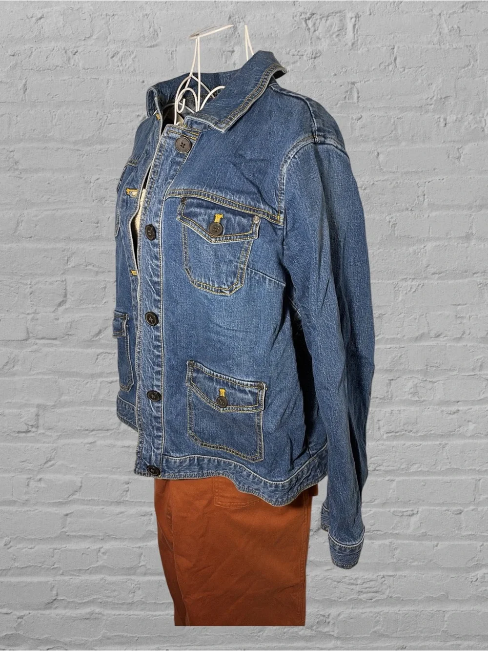 Talbots Classic Blue Denim Jacket with Patch Pockets - Picture 5 of 7